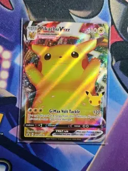 Pokemon Pikachu VMAX SWSH062 Celebrations Full Art Black Star Promo Card NM - Image 1