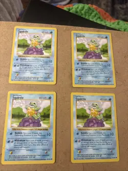 Pokemon Squirtle TCG Base Set Shadowless Common Card 63/102 Regular LP - Image 1