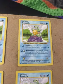 Pokemon Squirtle TCG Base Set Shadowless Common Card 63/102 Regular LP - Image 3