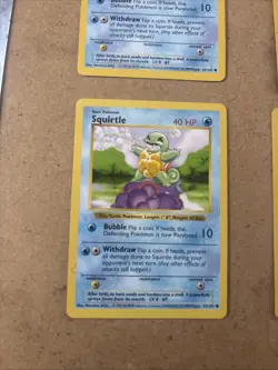 Pokemon Squirtle TCG Base Set Shadowless Common Card 63/102 Regular LP - Image 4