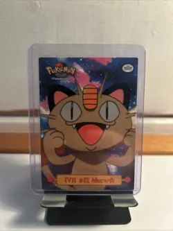 1999 Pokemon Topps TV Animation MEOWTH #52 Puzzle Card on Back - Image 1