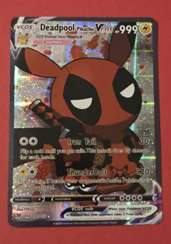 Pikachu Cosplay Deadpool Pokemon Custom ACG Goddess Story Card Holo Foil Anime - Image 1
