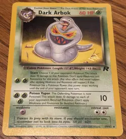 Dark Arbok W Stamp 19/82 Pokemon WOTC Team Rocket With Red Envelope 2001 Rare - Image 2