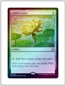 1x Gilded Lotus, Foil, Magic the Gathering MTG NM - Image 1