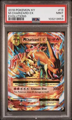 PSA 9 SEQ SET 2016 POKEMON MEGA CHARIZARD EX 101/108 FULL ART XY EVOLUTIONS - Image 4