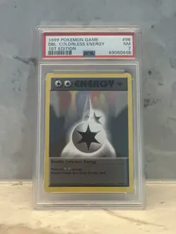 1999 Pokemon Base Set 1st Edition DBL. Colorless Energy #96 NM PSA 7 - Image 1