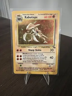 Pokemon TCG Kabutops Holo Rare Card 9/62 Fossil Unlimited 1999 MP - Image 1