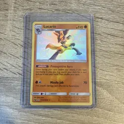 Pokemon TCG Lucario Hidden Fates SV22/SV94 Holo Shiny Holo Rare Near Mint - Image 1