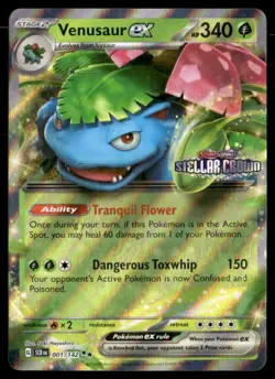 Venusaur ex Double Rare Holo SV07: Stellar Crown 001/142 NM Pokemon TCG - Image 1
