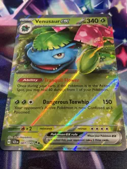 Pokemon TCG Venusaur ex 001/142 Double Rare Stellar Crown NM/M - Image 2
