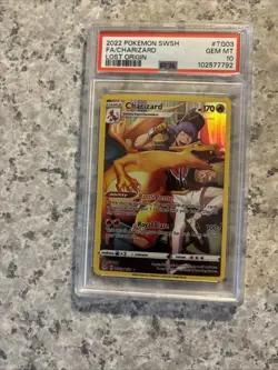 2022 POKEMON SWORD & SHIELD LOST ORIGIN #TG03 FULL ART/CHARIZARD PSA 10 - Image 1