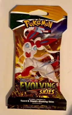 2021 Pokemon Evolving Skies Sleeved Booster Pack Factory Sealed - Image 3