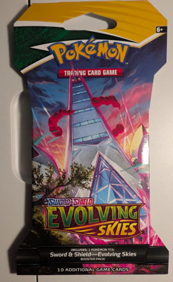2021 Pokemon Evolving Skies Sleeved Booster Pack Factory Sealed x1 - Image 1