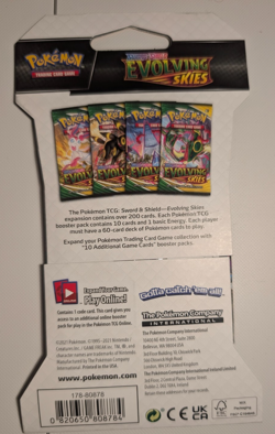 2021 Pokemon Evolving Skies Sleeved Booster Pack Factory Sealed x1 - Image 2