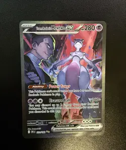 Team Rocket's Mewtwo ex SIR 231/182 Sv10: Destined Rivals Pokemon! Near Mint - Image 2