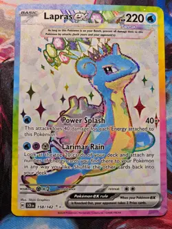 Lapras Ex 158 /142 Super Rare Stellar Crown Full Art Pokemon TCG NM EN - Image 1