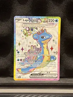 Lapras Ex 158/142 - Super Rare - Stellar Crown - Full Art Pokemon TCG NM - Image 1