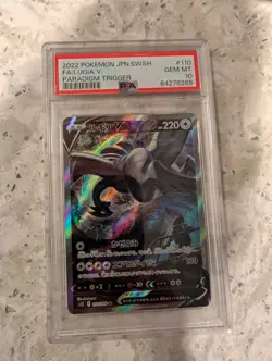 2022 POKEMON JPN SWORD & SHIELD PARADIGM TRIGGER #110 FULL ART/LUGIA V PSA 10 - Image 1