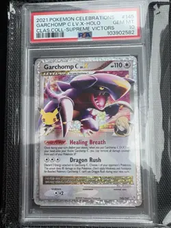 PSA 10Pokemon TCG Garchomp C LV.X 145/147 Celebrations 25th Anniversary - Image 1
