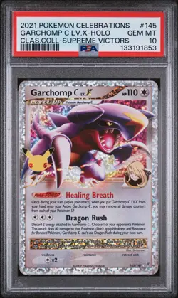PSA 10 2021 Pokemon Celebrations Garchomp C lv. X Holo Classic Card 145/147 💫💎 - Image 1