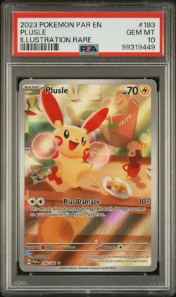2023 POKEMON PAR EN-PARADOX RIFT ILLUSTRATION RARE #193 PLUSLE PSA 10 - Image 1