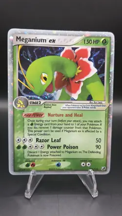 Meganium EX 106/115 - EXC/ NM - Unseen Forces - Holo Rare Vintage Pokemon Card - Image 1