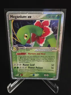 (NM) Meganium ex 106/115 Unseen Forces Silver Border Holo Rare Vintage Pokemon - Image 1
