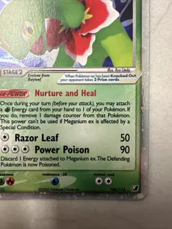Meganium ex 106/115 Unseen Forces Holo - Pokemon LP English - Image 5