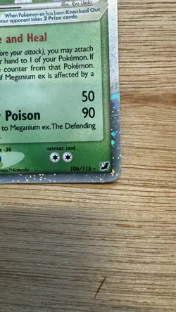 Meganium ex 106/115 Holo Rare EX Unseen Forces MP Pokemon Card - Image 4
