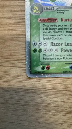Meganium ex 106/115 Holo Rare EX Unseen Forces MP Pokemon Card - Image 5