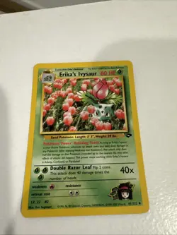 Pokemon TCG Erika's Ivysaur Card 41/132 Gym Challenge, Regular Vintage - Image 1
