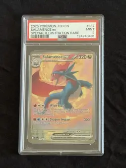 2025 Pokemon Jtg EN-Journey Together 187 Salamence EX SIR PSA 9 - Image 1