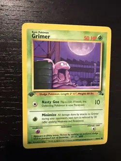 Lot Of (4) 1st Edition Pokemon Fossil NM Grimer Shellder Geodude Ekans Cards - Image 2