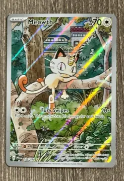 Meowth 106/094 Illustration Rare Phantasmal Flames Pokemon Card TCG NM - Image 1