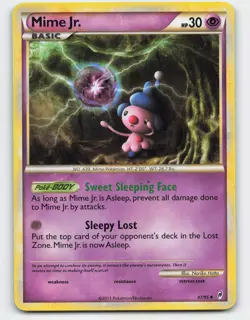 2011 Pokemon, Call of Legends, #47/95 Mime Jr., Uncommon - Image 1
