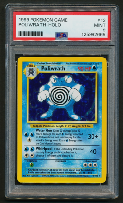 Poliwrath 13/102 Holo Rare Pokemon 1999 Unlimited Base PSA 9 MINT - Image 1