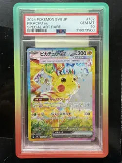 Pokemon Japanese Sv8 Pikachu ex Special Art Rare 132/106 PSA 10 - Image 1