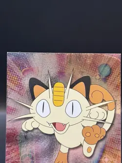 Meowth #52 Foil - Topps Pokemon TV Animation Series 1 Blue Logo LP - Image 2