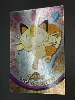 Meowth #52 Foil - Topps Pokemon TV Animation Series 1 Blue Logo LP - Image 5