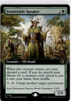 MTG ECL *Non-Foil Formidable Speaker (Extended Art) 366 R NM Lorwyn Eclipsed - Image 1