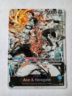 One Piece TCG Ace and Newgate Leader ST22-001 Alt Art Parallel - Image 1