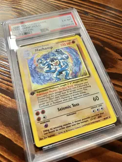 PSA 6 Machamp 1st Edition 8/102 Base Set Holo Rare 1999 Pokemon 🔥 - Image 2