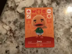 JOEY 266 Animal Crossing Amiibo Authentic Nintendo Mint Card From Series 3 - Image 1