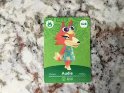 AUDIE 428 !SUPER SPECIAL! Animal Crossing Amiibo Authentic Nintendo Mint Card - Image 1