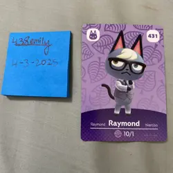 Raymond #431 Animal Crossing Amiibo Card Series 5 MINT NEVER SCANNED! - Image 1