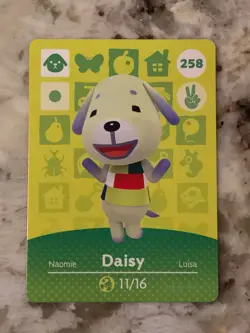 DAISY 258 Animal Crossing Amiibo Authentic Nintendo Mint Card From Series 3 - Image 1