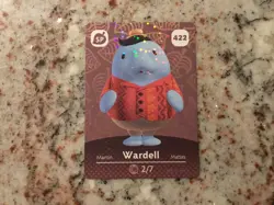 422 WARDELL Animal Crossing Amiibo Authentic Nintendo Mint Card From Series 5 - Image 1