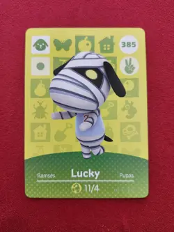 Authentic Lucky Animal Crossing Amiibo Card #385 Mint Condition Never Scanned - Image 1