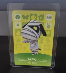 Authentic Lucky Animal Crossing Amiibo Card #385 Mint Condition Never Scanned - Image 2
