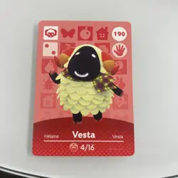 VESTA #190 Animal Crossing Amiibo Authentic Nintendo Mint Card From Series 2 - Image 1